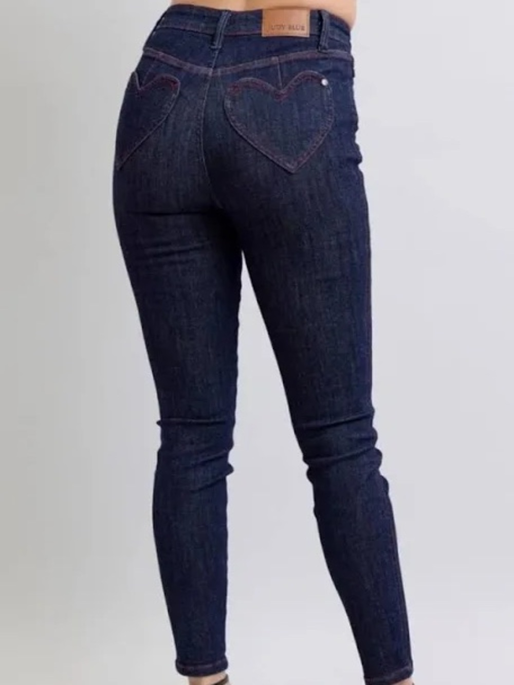 Judy Blue Heart Pocket Skinny Jeans – Dark Wash – NWT